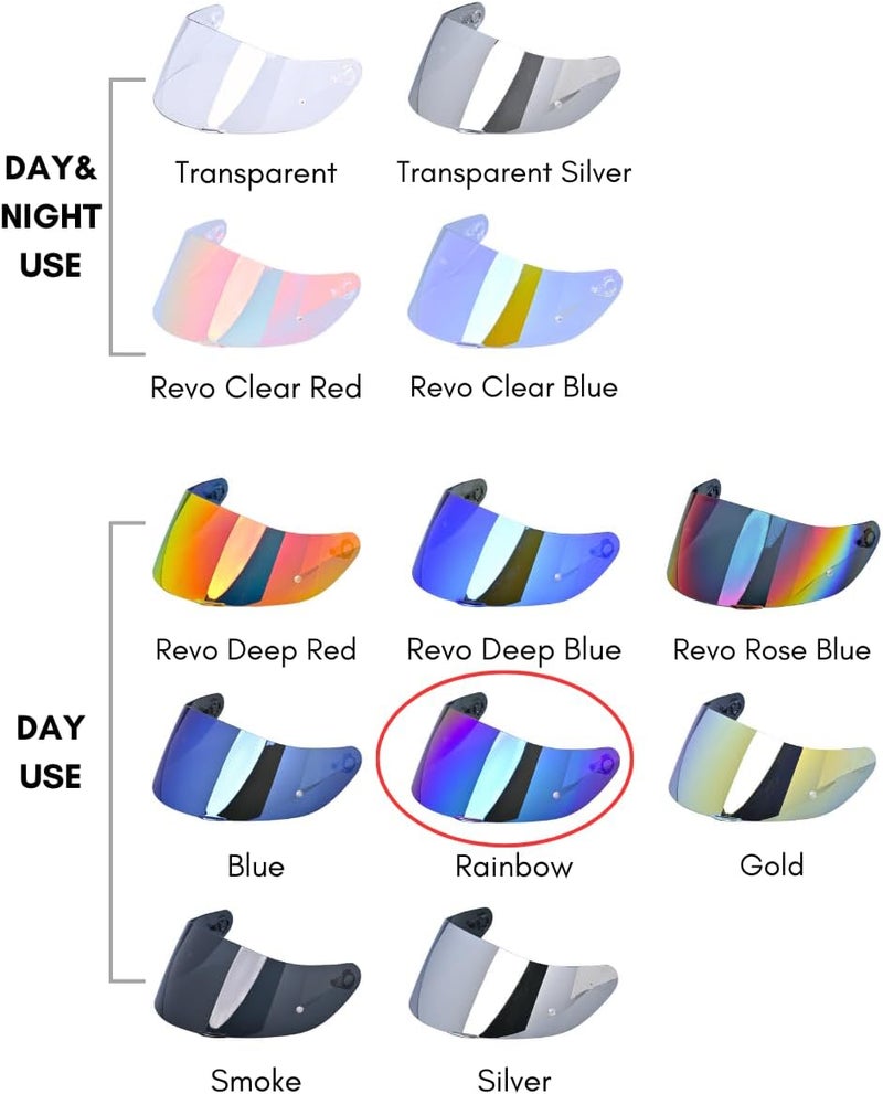 Logto Motorcycle Helmet Visor for K1 K3SV K5 K5-S Visor Helmet Visor Replacement Uv Protection Anti-Scratch, Universal - Image 5